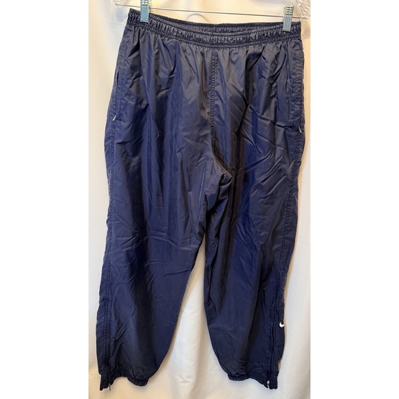 Nike Other - Vintage 90s Nike Windbreaker Track Pants Men's Size M Navy Blue Ankle Zip Nylon